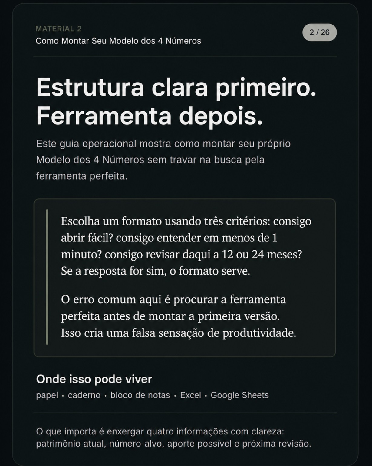 Prévia do Modelo Preenchível dos 4 Números